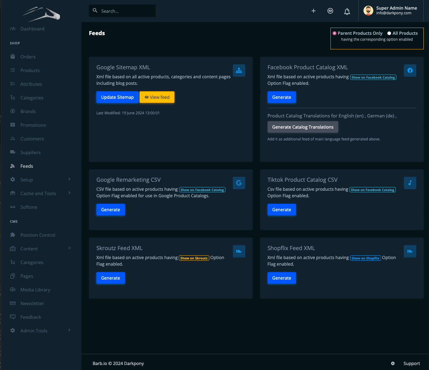 Dynamic Product Feed